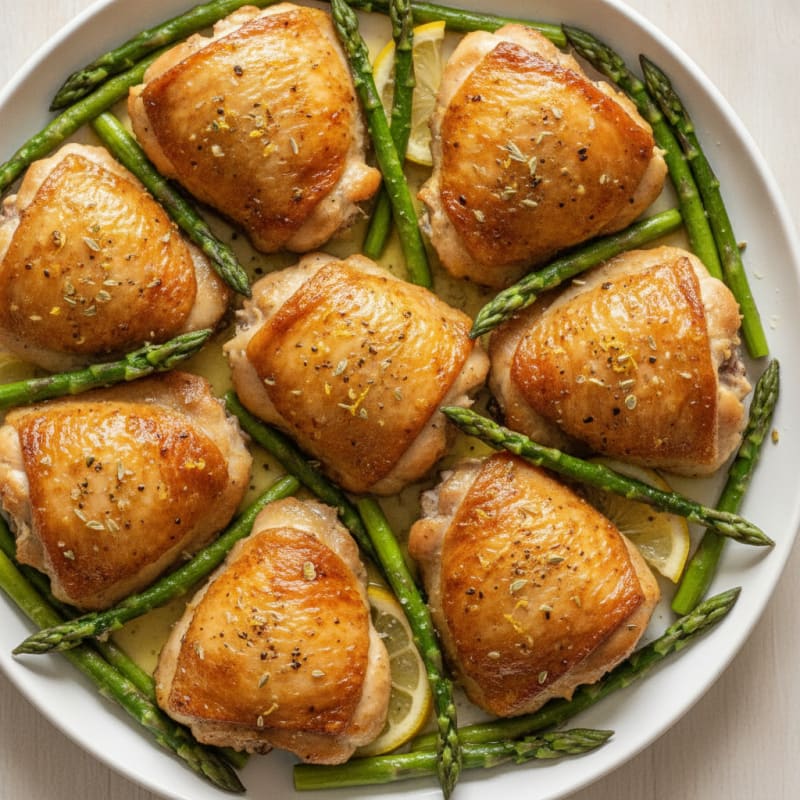 Lemon Herb Roasted Chicken Thighs