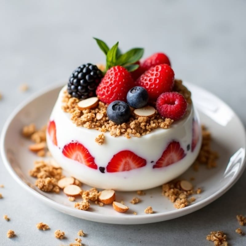 Creamy Greek Yogurt Protein Parfait with Berries