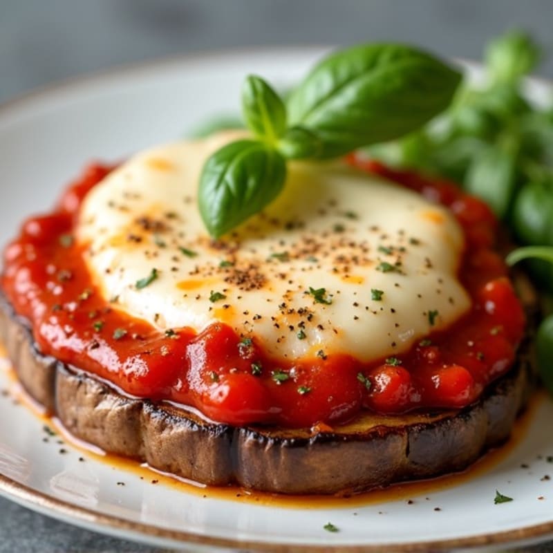 Healthy Baked Eggplant Parm with Fresh Marinara