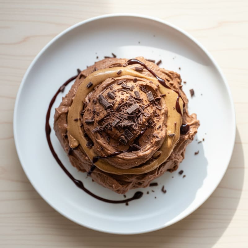 Silky Chocolate Protein Mousse with Almond Butter