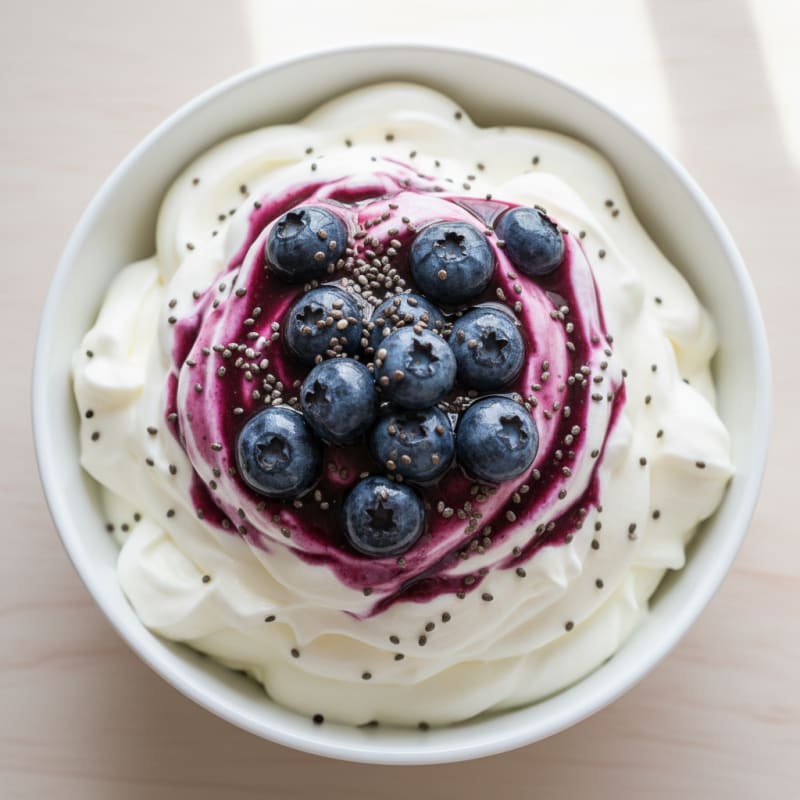 Silky Greek Yogurt Protein Pudding with Berries