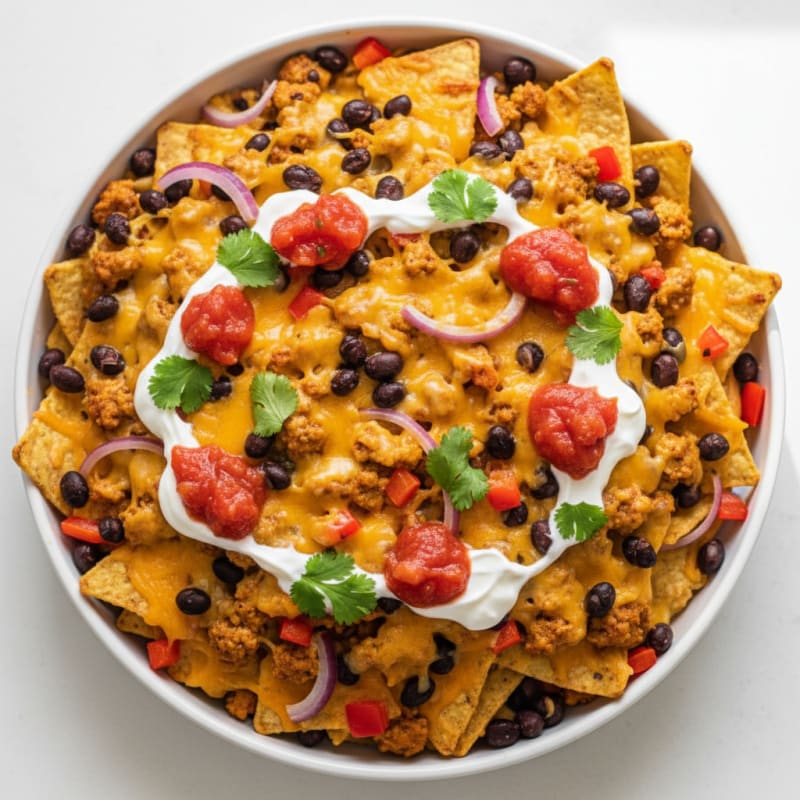 Turkey and Black Bean Nacho Bake
