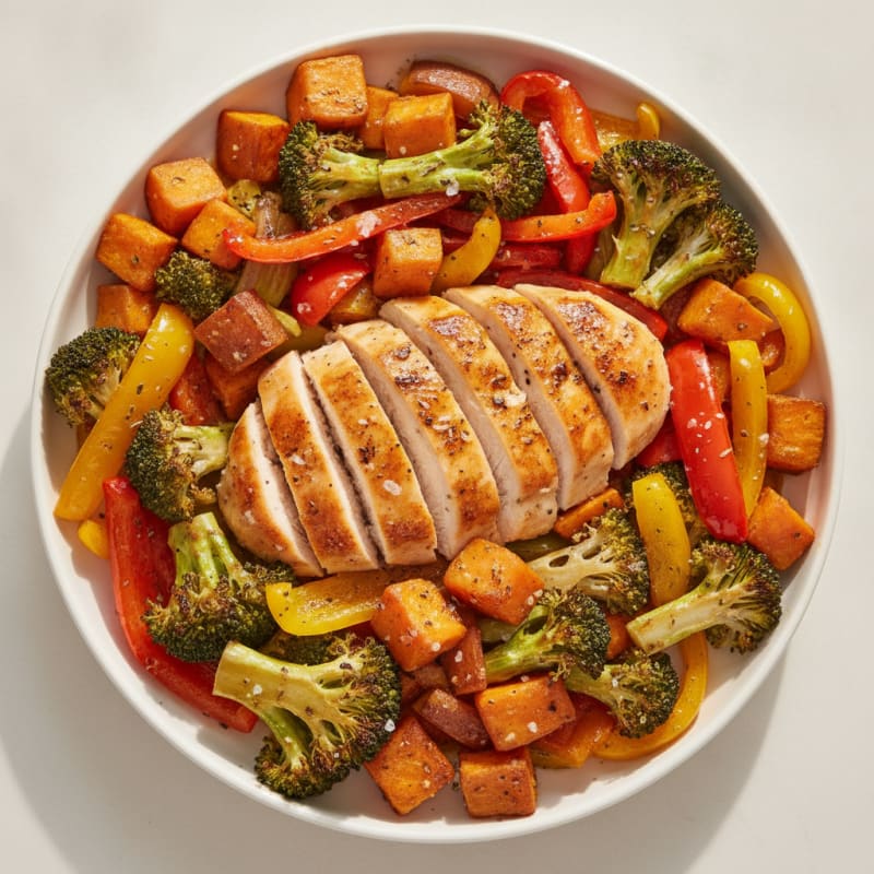 Chicken and Roasted Vegetable Meal Prep