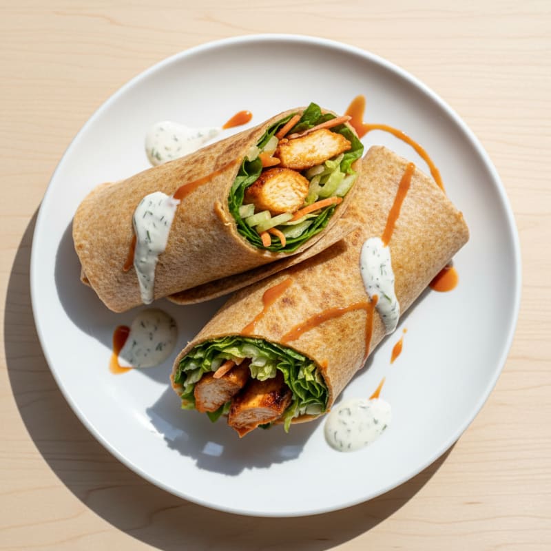 Crispy Buffalo Ranch Chicken Wraps