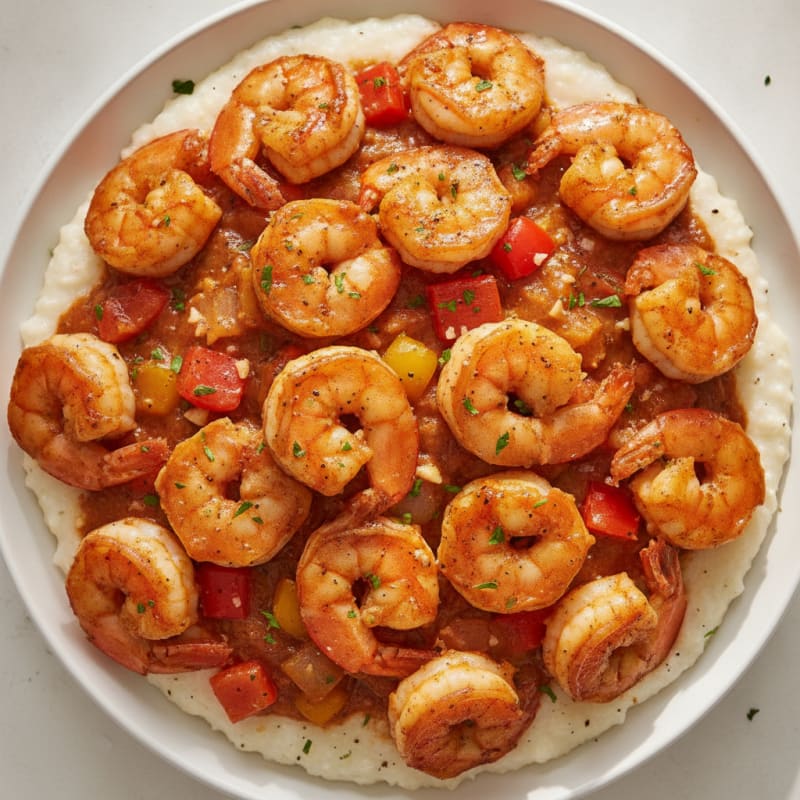 Cajun Shrimp with Creamy Grits
