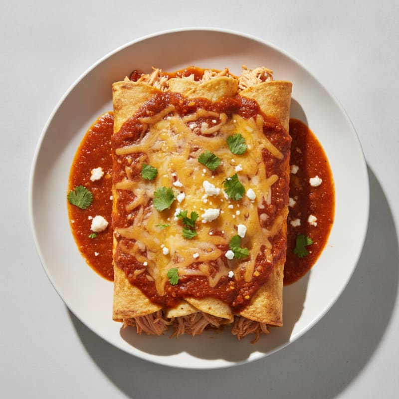 Chicken Enchiladas with Red Chili Sauce