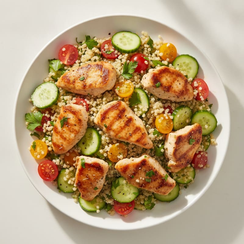 Lemon Herb Chicken and Quinoa Salad