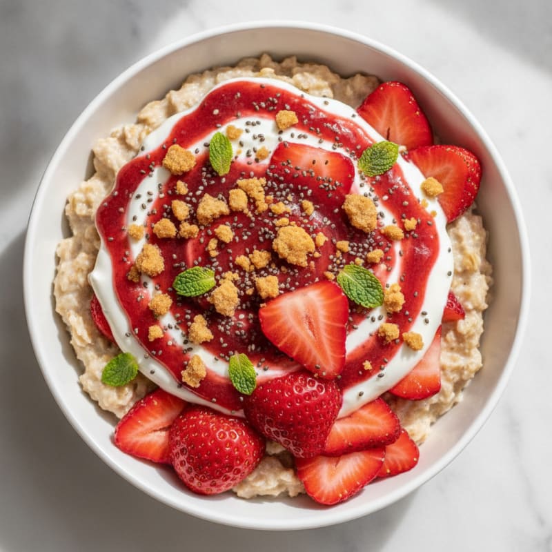 Strawberry Shortcake Overnight Oats