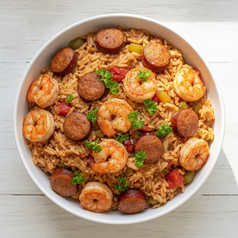 Creole Shrimp and Sausage Jambalaya