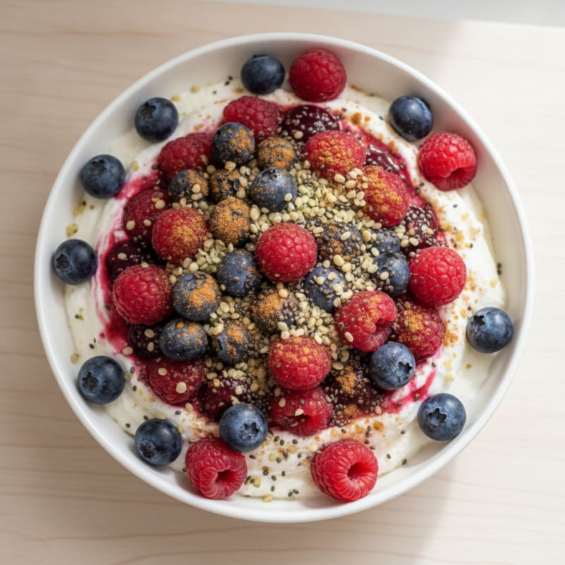 High-Protein Mixed Berry Yogurt Parfait