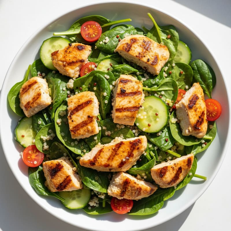 Grilled Chicken and Quinoa Salad with Lemon Vinaigrette