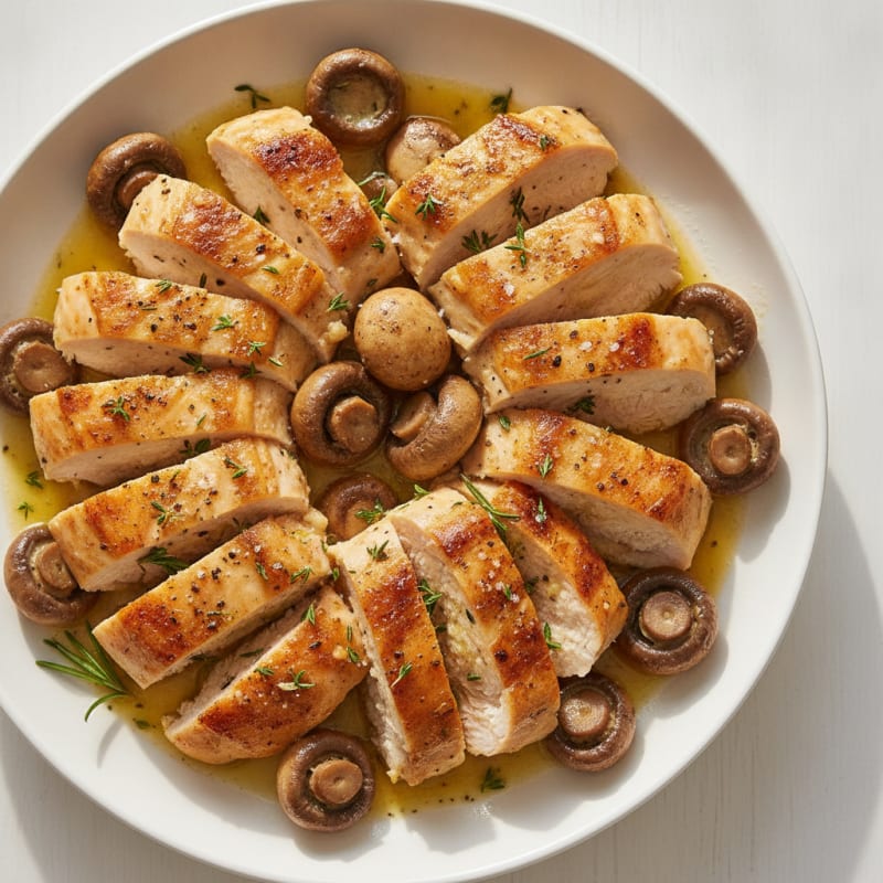 Garlic Butter Roasted Mushrooms with Herbs