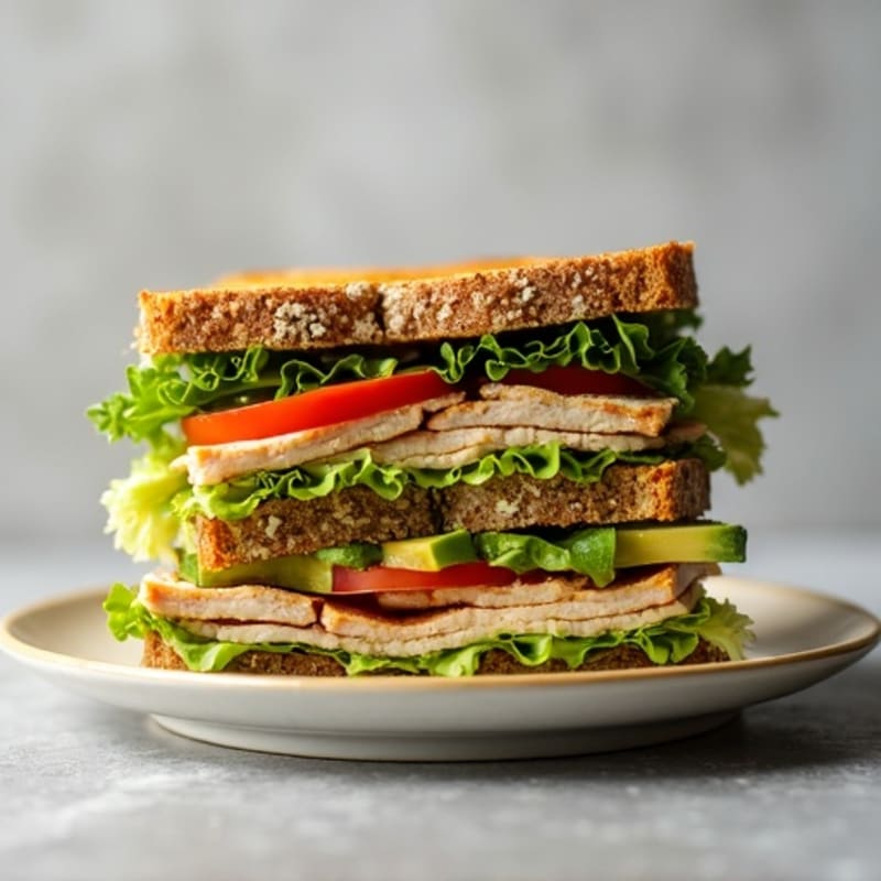 Herb-Crusted Turkey and Avocado Club Stack