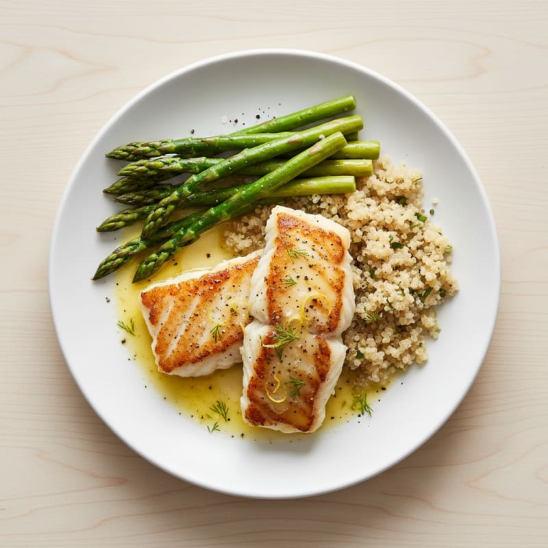 Pan-Seared Cod with Lemon-Dill Sauce
