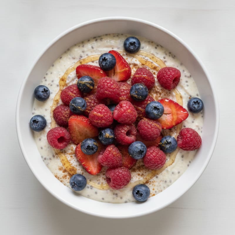 Chia Seed Power Pudding with Berries
