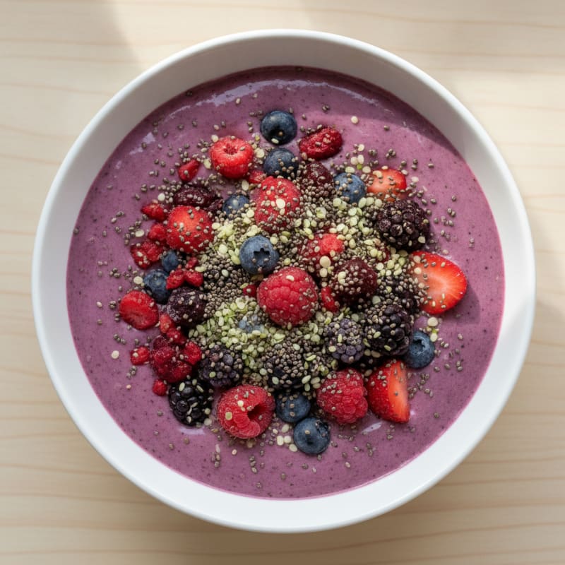 Silken Tofu Berry Smoothie Bowl