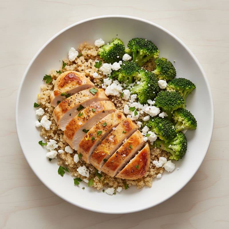 Lemon Herb Chicken and Quinoa Bowl