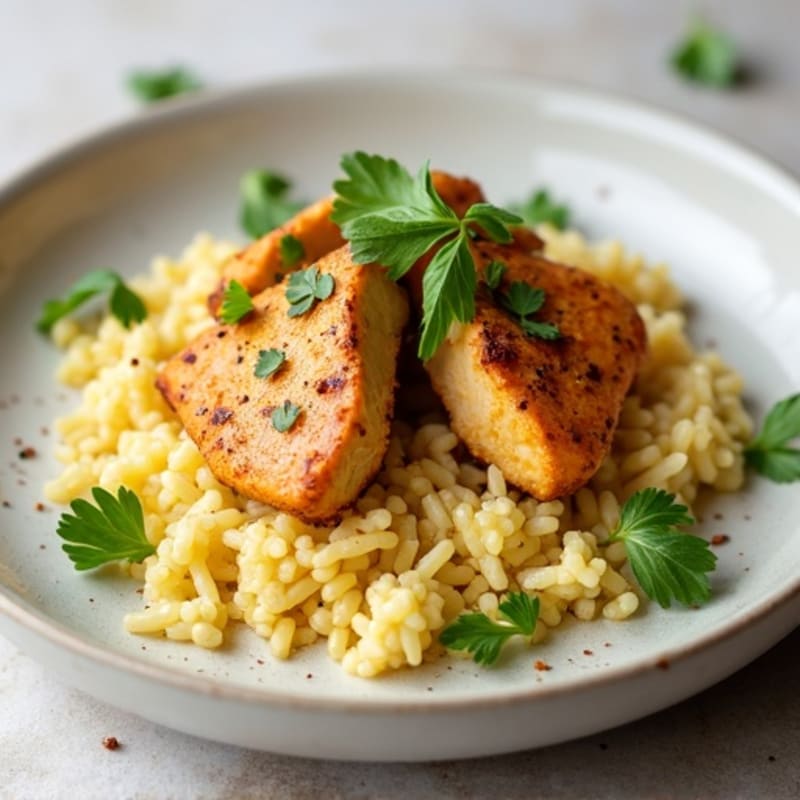 Creamy Spiced Chicken with Cauliflower Rice