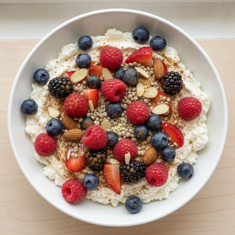 Cottage Cheese and Berries Protein Bowl