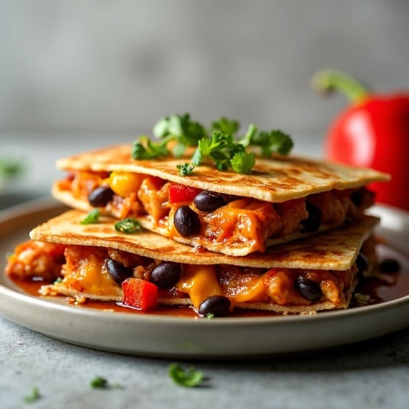 Sheet Pan BBQ Chicken and Black Bean Quesadillas