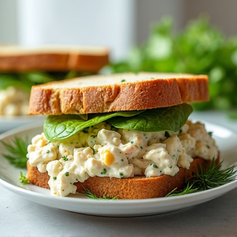 Herb-Roasted Chicken and Greek Yogurt Salad Sandwich