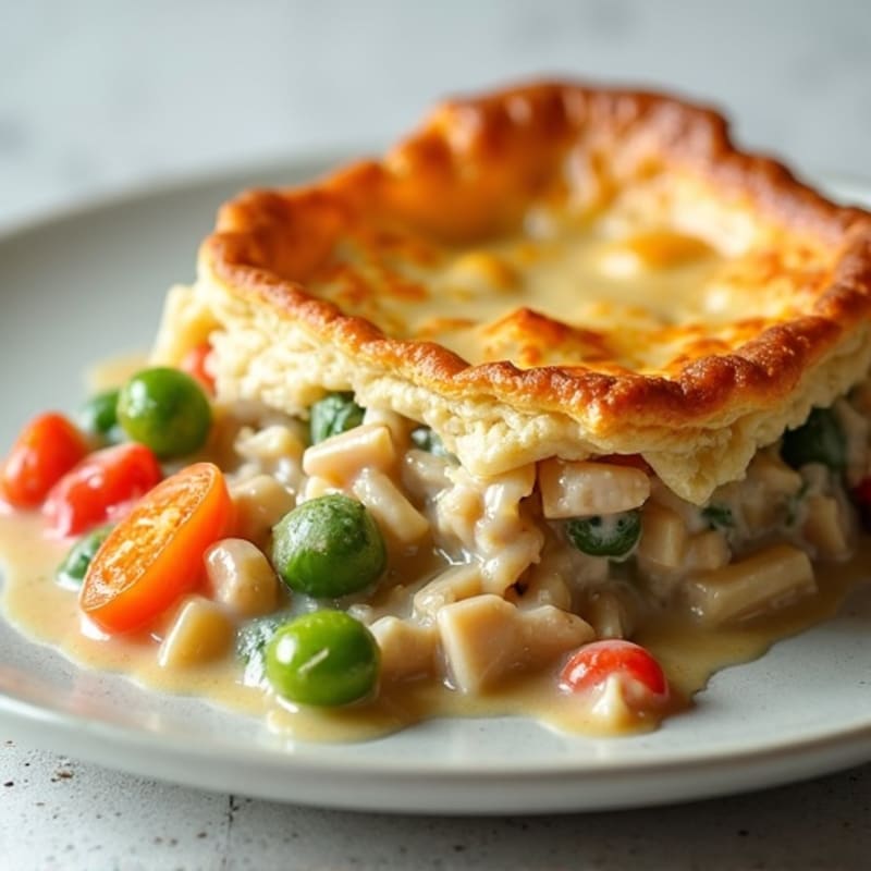 Creamy Lightened-Up Turkey Pot Pie