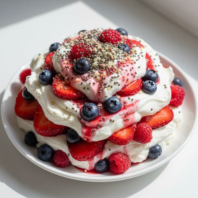 Creamy Greek Yogurt Protein Parfait with Mixed Berries