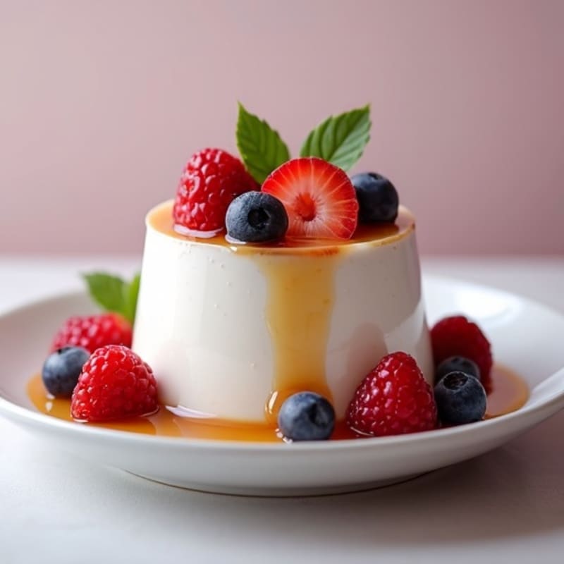 Greek Yogurt Protein Pudding with Mixed Berries