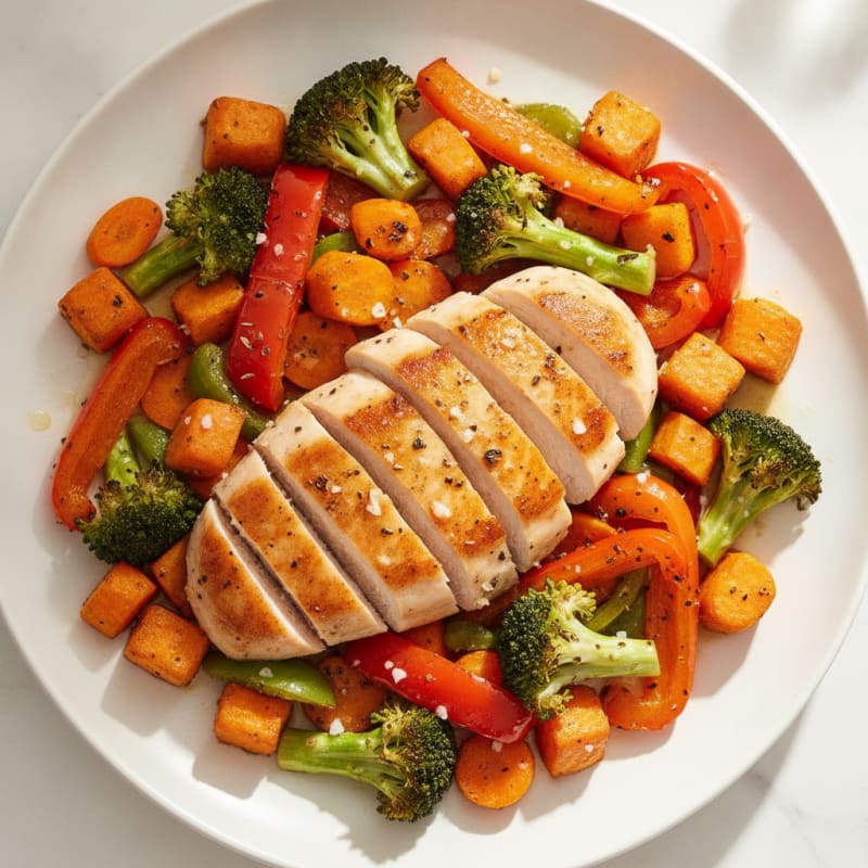 Pan-Seared Chicken with Roasted Vegetables