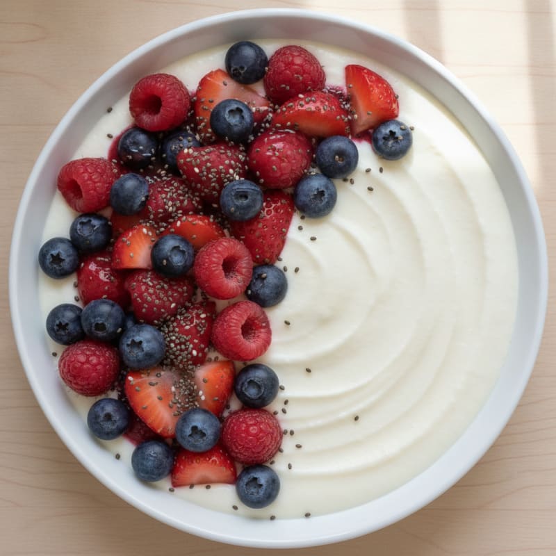 Cottage Cheese Protein Mousse with Mixed Berries