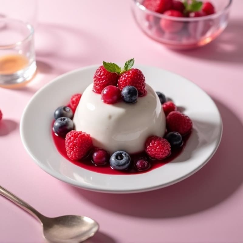 Silky Greek Yogurt Protein Mousse with Mixed Berries