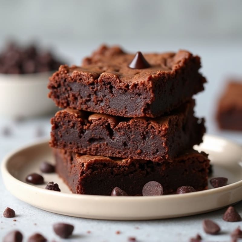 Fudgy Black Bean Chocolate Chip Brownies