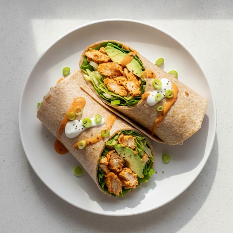 Buffalo Ranch Chicken Salad Wrap
