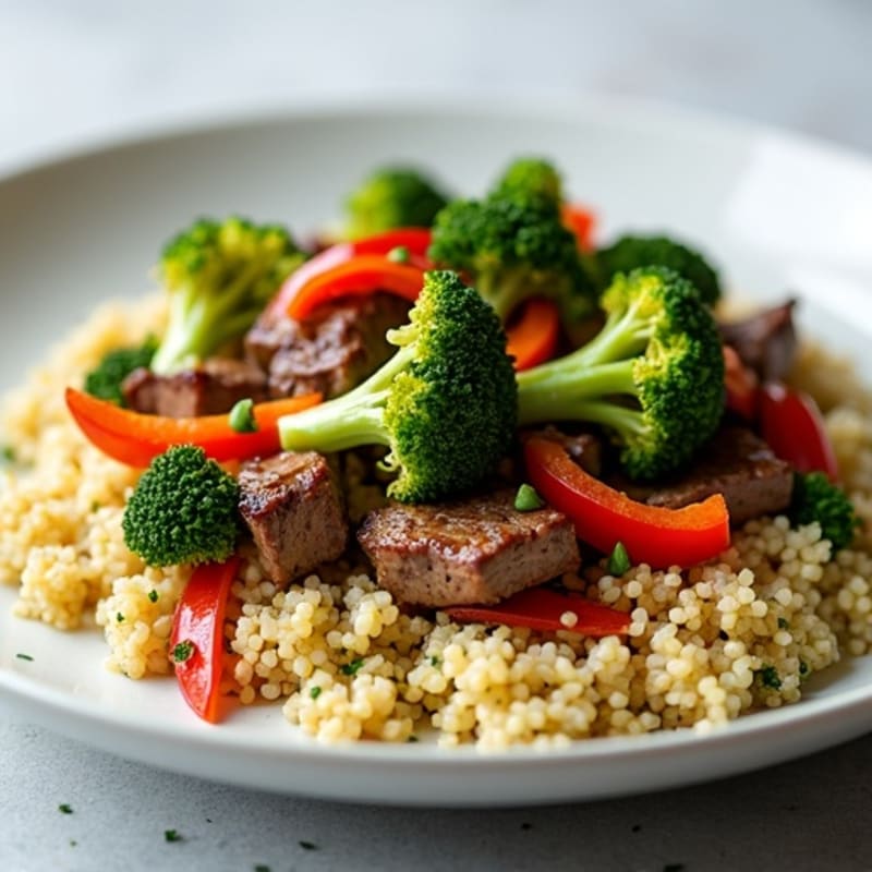 Garlic Herb Beef Stir-Fry with Broccoli and Bell Peppers