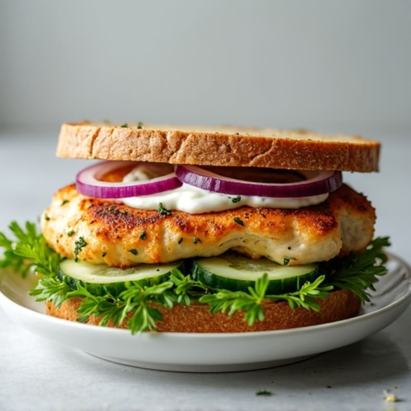 Herb-Roasted Chicken and Greek Yogurt Salad Sandwich