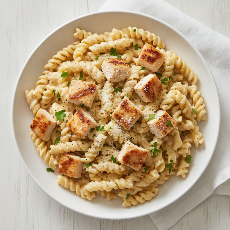 Garlic Parmesan Chicken Alfredo Pasta