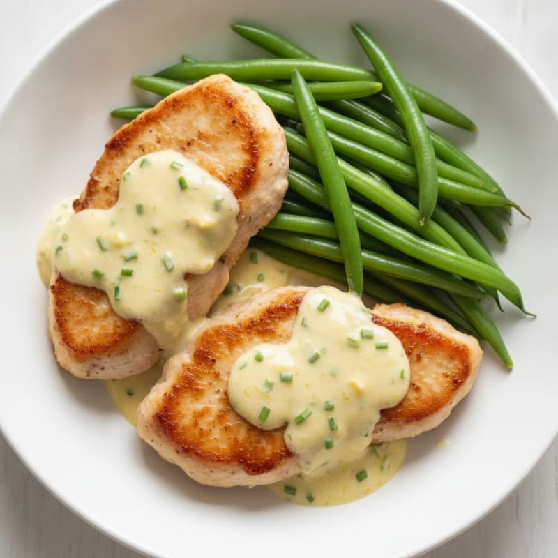 Turkey Cutlets with Sour Cream Sauce