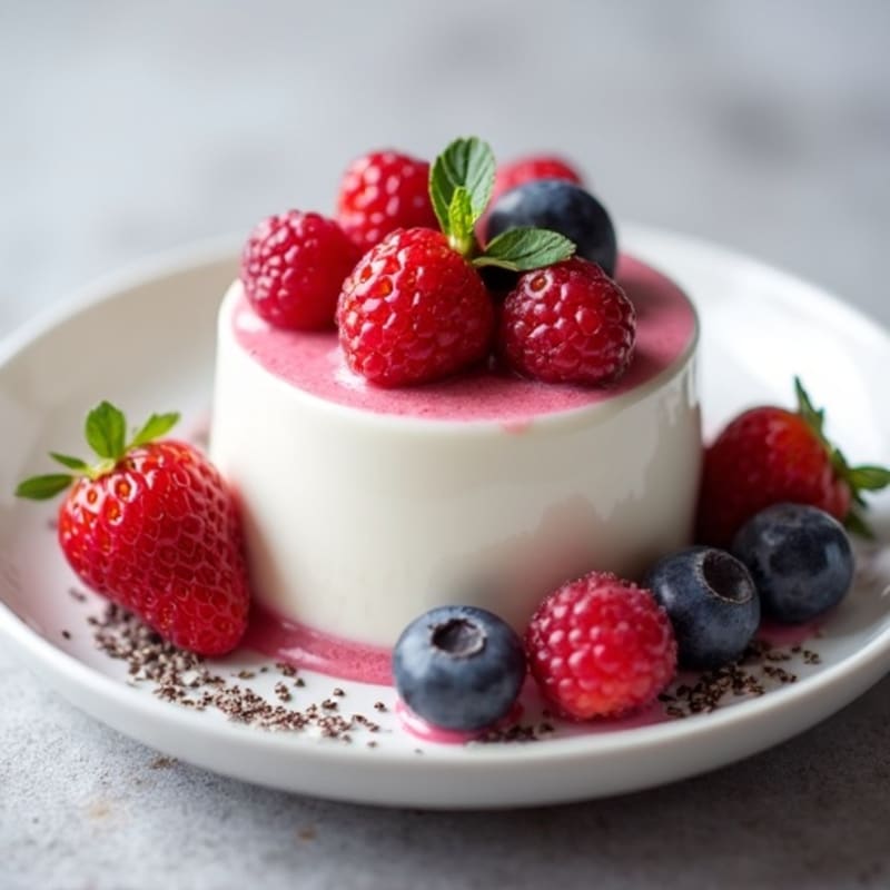 Silky Greek Yogurt Protein Pudding with Mixed Berries