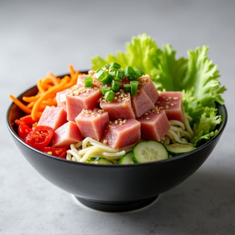 Fresh Tuna Poke with Crispy Vegetables