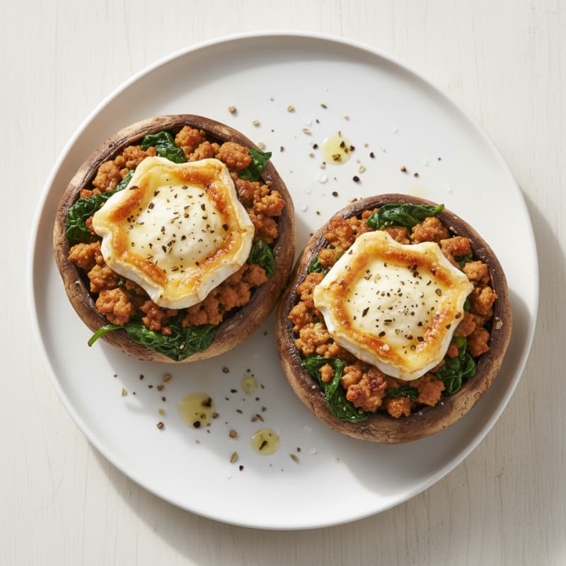 Goat Cheese Stuffed Portobello Mushrooms