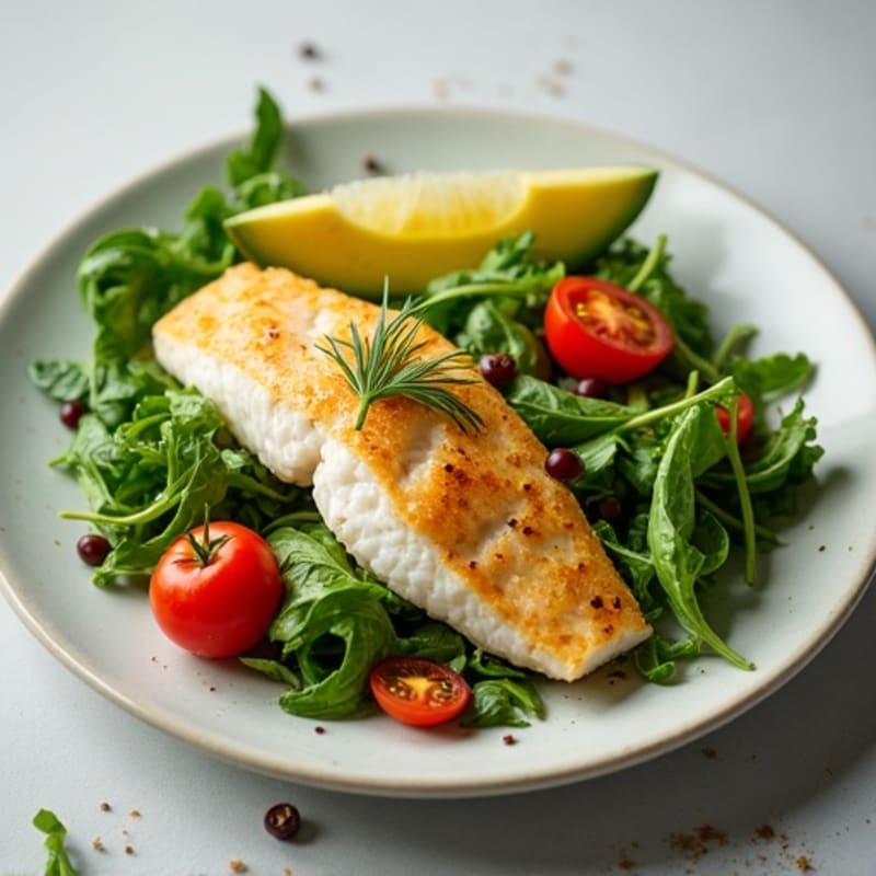 Flaky Mackerel and Fresh Greens with Lemon Vinaigrette