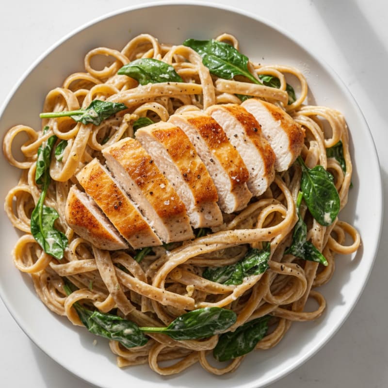 Creamy Garlic Parmesan Chicken Fettuccine