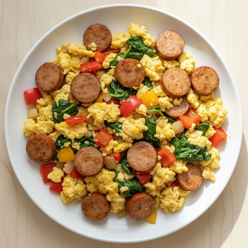 Kielbasa and Scrambled Egg Skillet