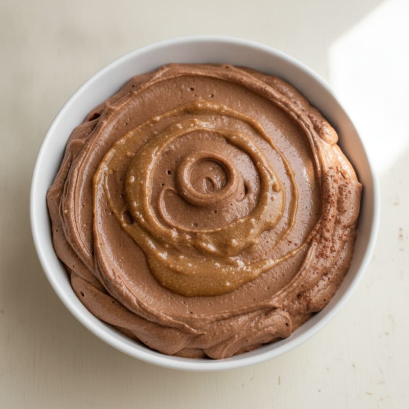 Silky Chocolate Protein Pudding with Almond Butter
