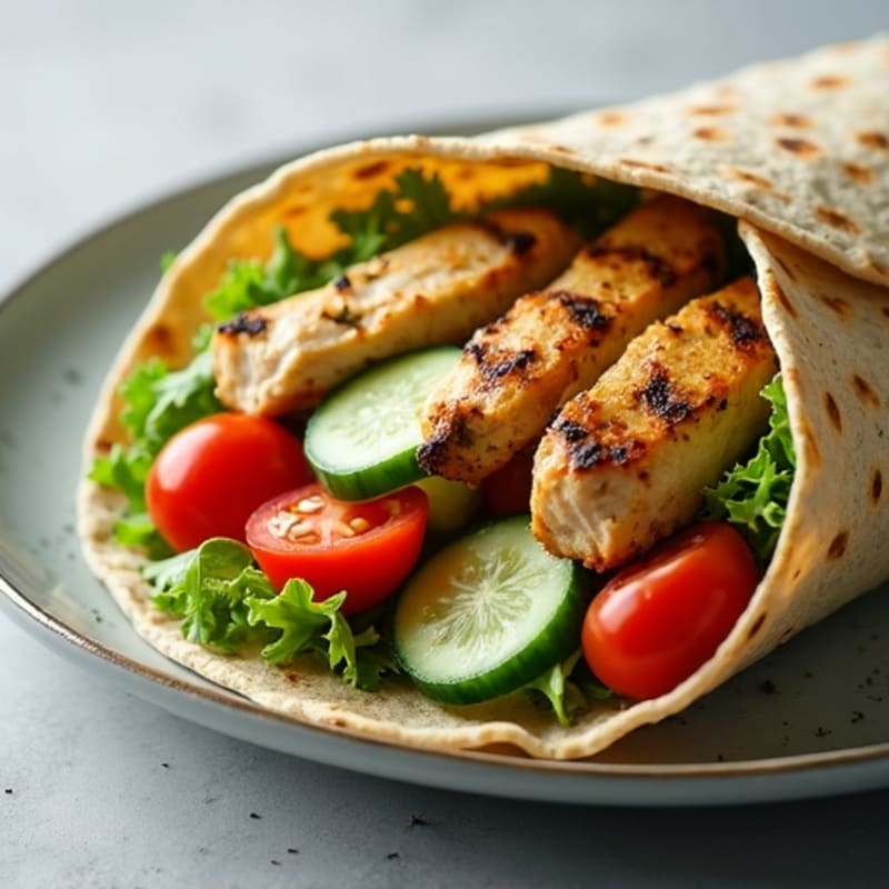 Herb-Grilled Chicken and Fresh Veggie Wrap