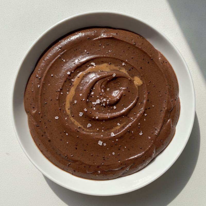 Silky Chocolate Protein Pudding with Chia Seeds