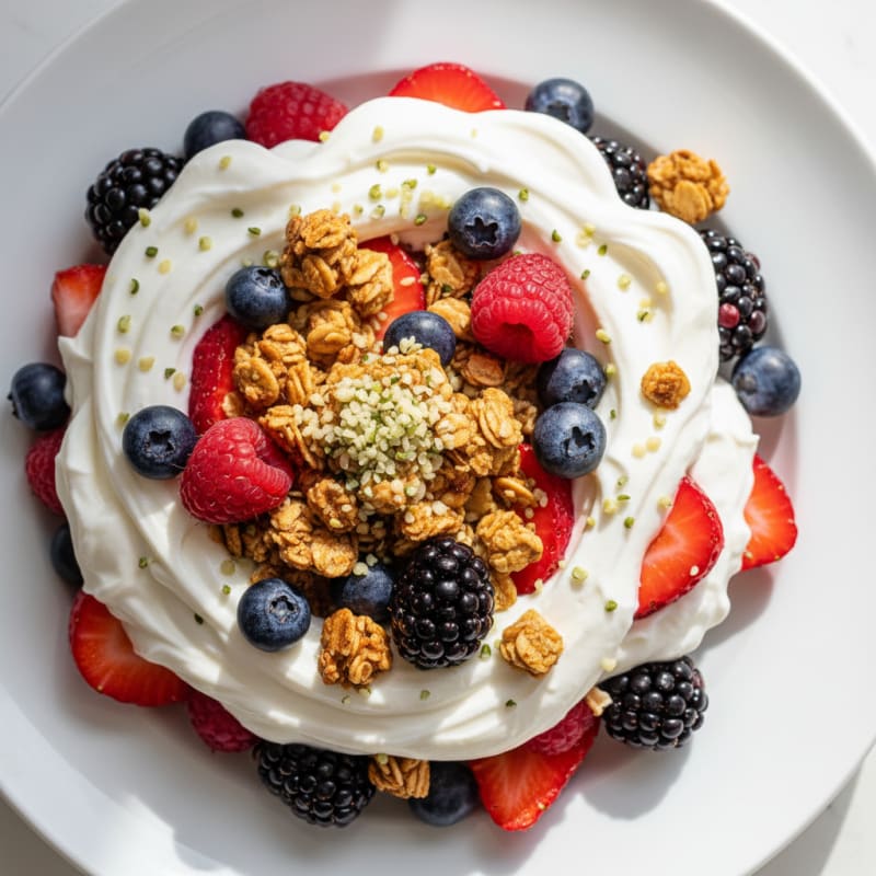 Creamy Greek Yogurt Protein Parfait with Mixed Berries
