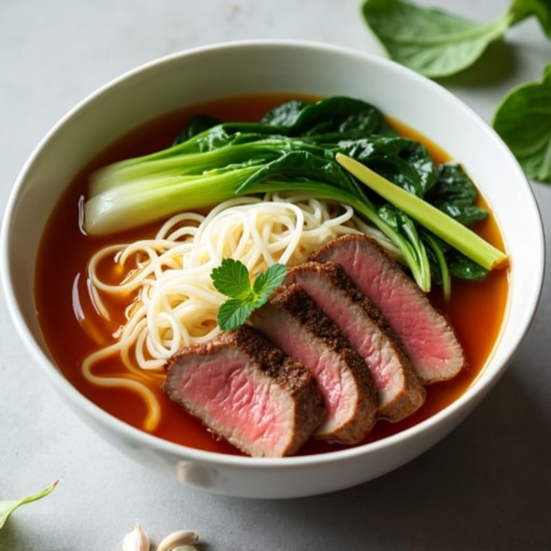 Ginger-Lemongrass Beef Bone Broth Noodle Bowl