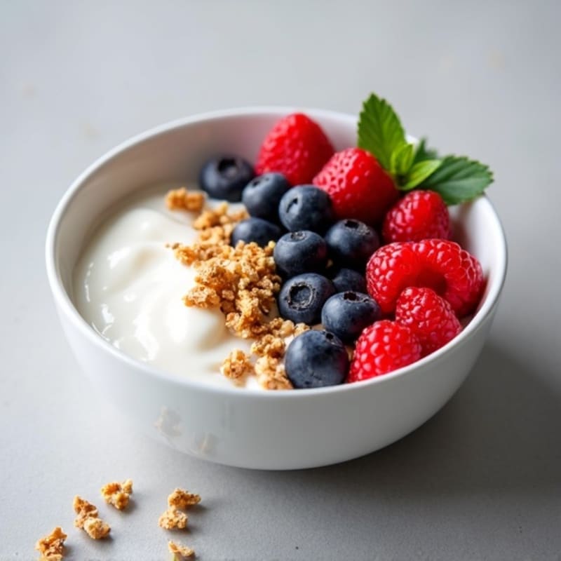 Silky Greek Yogurt Protein Bowl with Mixed Berries