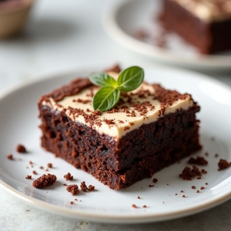 Fudgy Chocolate Protein Brownie with Creamy Vanilla Swirl